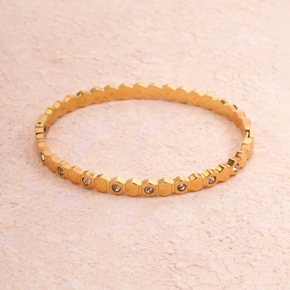 Hexa Glow Crystal Bangle Bracelet - view 3