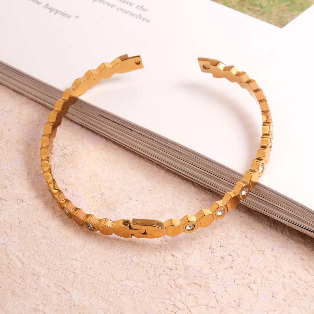 Hexa Glow Crystal Bangle Bracelet - view 6