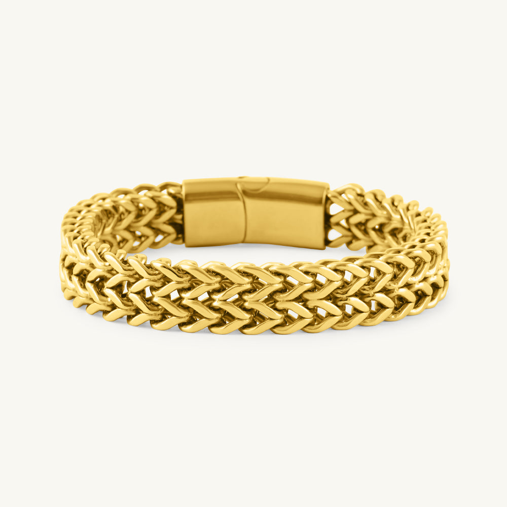 Textured Gold Woven Bracelet