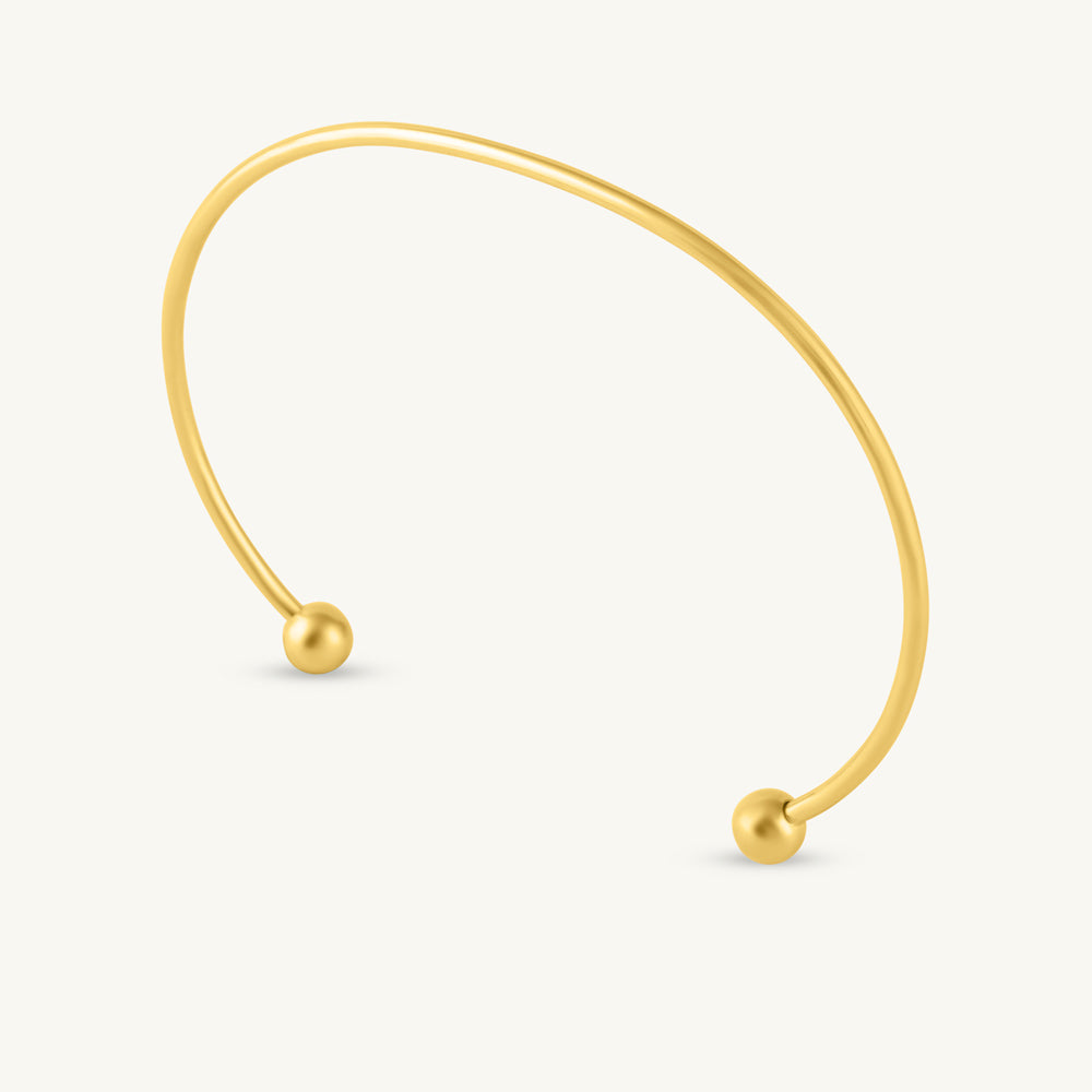 Dainty Ball End Cuff Bracelet
