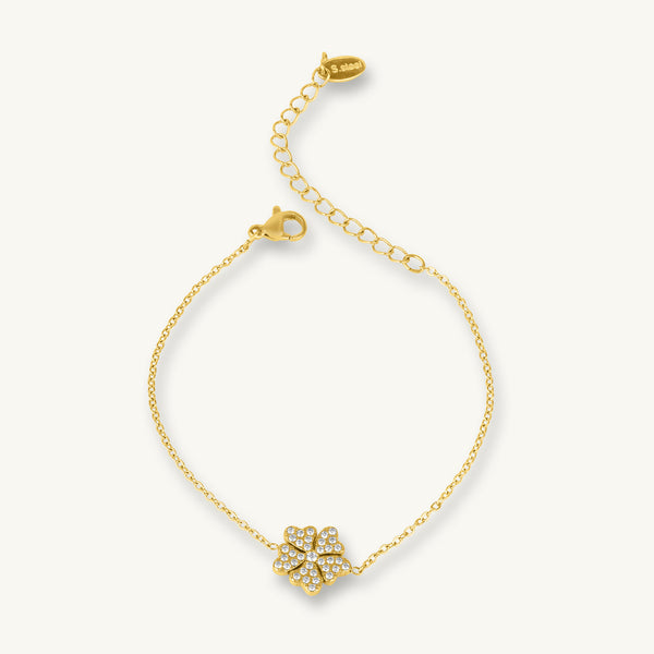 Dainty Floral Glow Chain Bracelet
