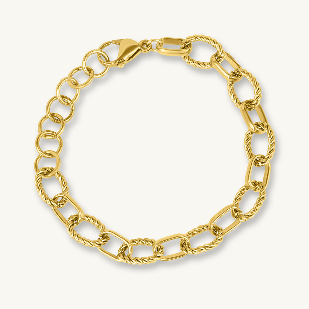 Radiant Loop Gold Link Bracelet – PALMONAS