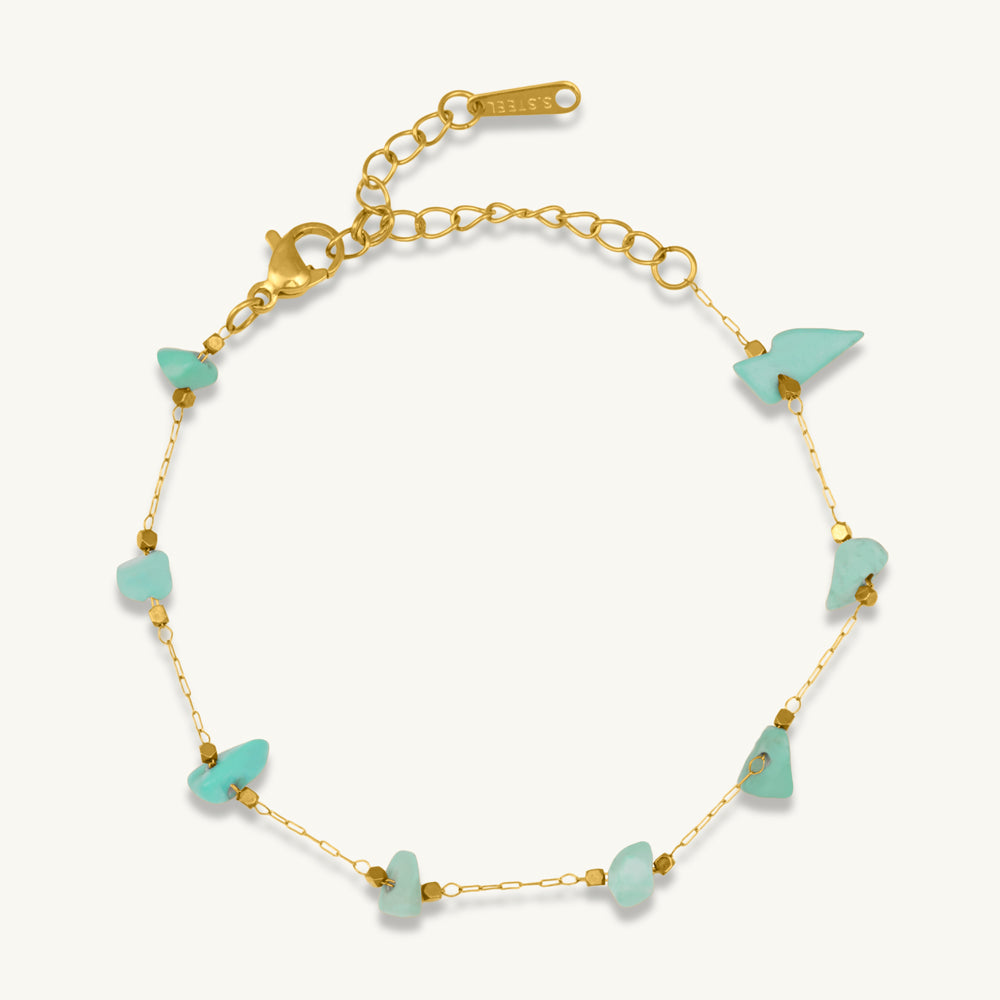 Turquoise Beads Chain Bracelet