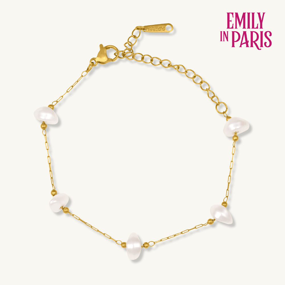 Pearl Accent Chain Station Bracelet