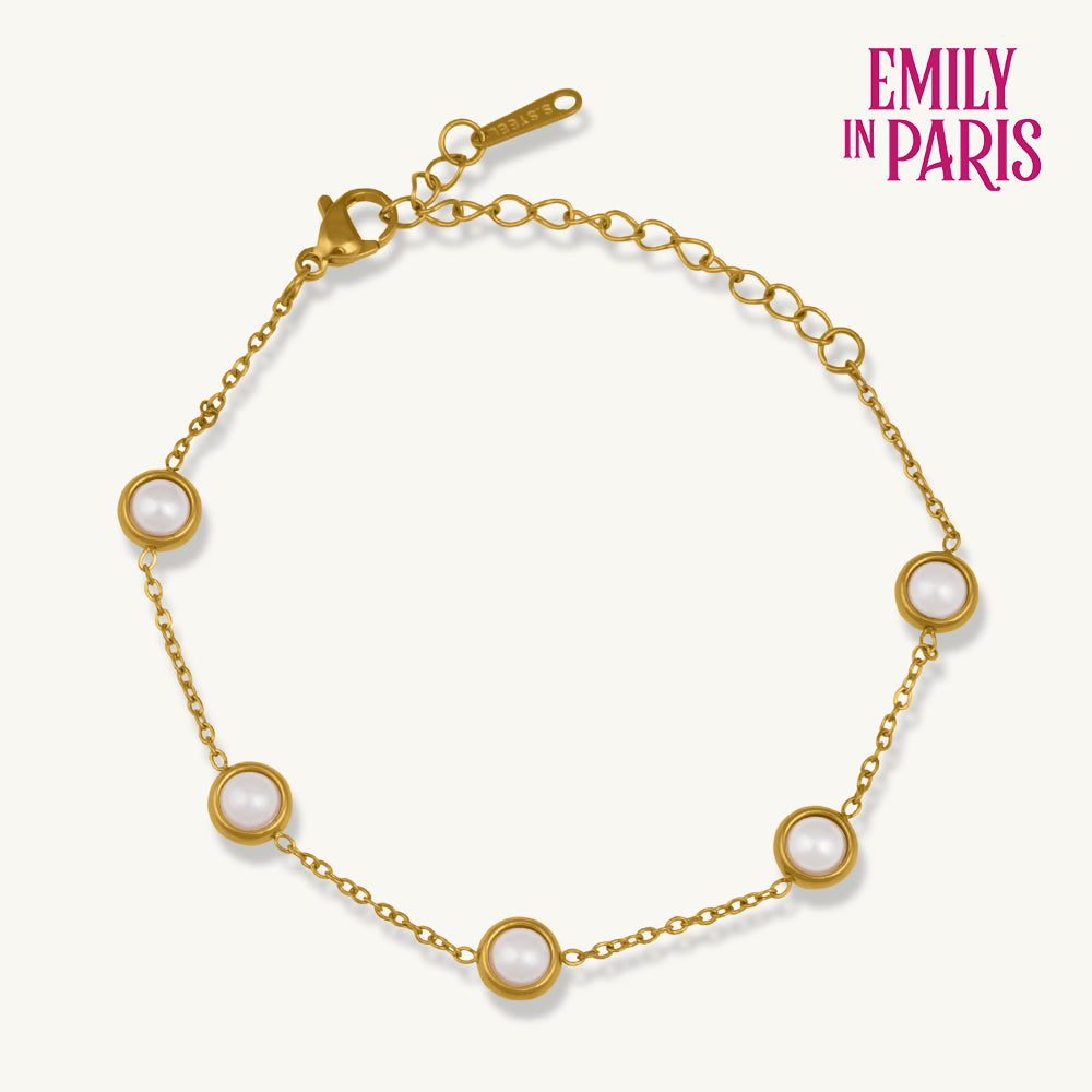 Celestial Circles Pearl Bracelet