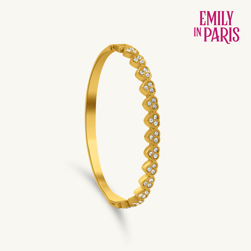 Luminous Heart Line Bangle Bracelet