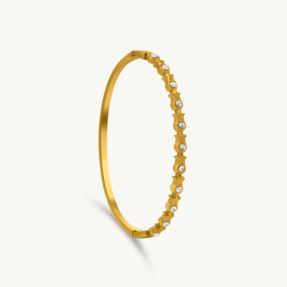 Luminous Line CZ Bangle Bracelet