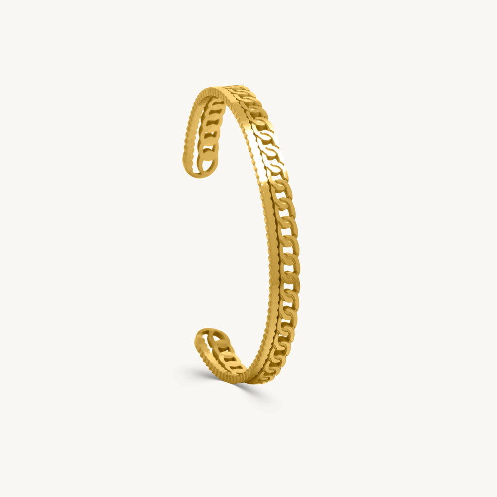 Embellished Dual Layer Open Cuff