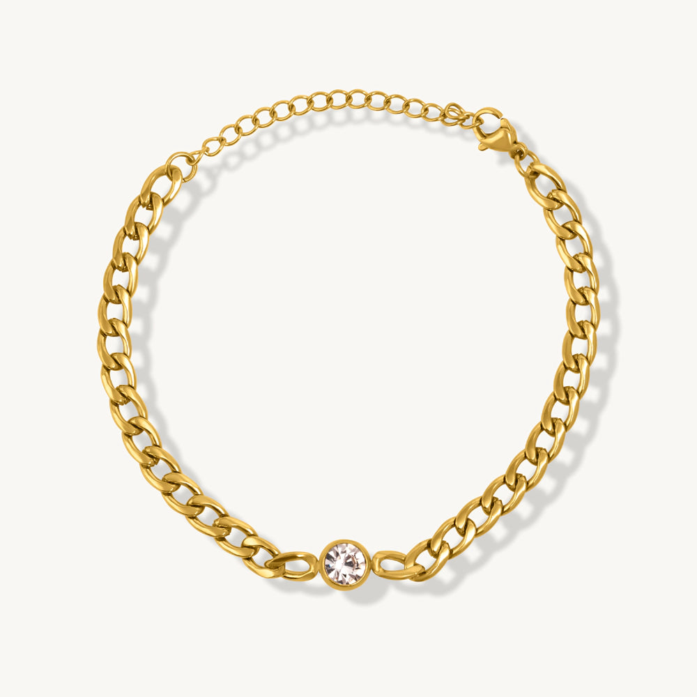 Aurelia Crystal Motif Chain Bracelet