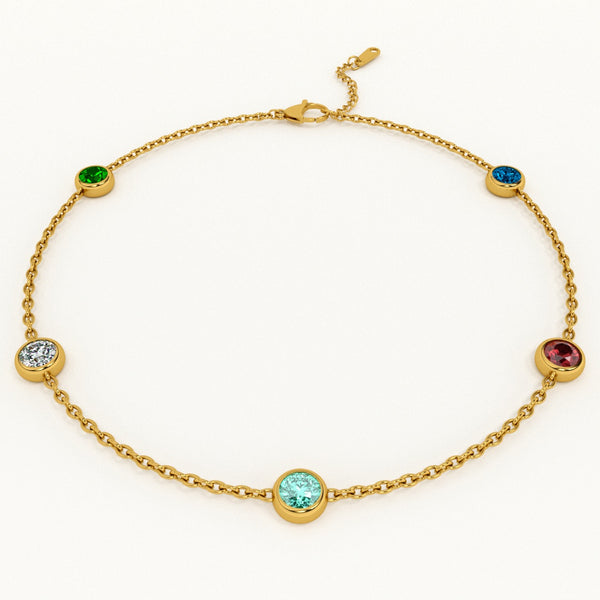 Multi Crystal Charm Bracelet - Image 1