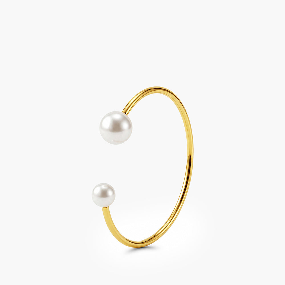 Pearl Cuff Bangle Bracelet