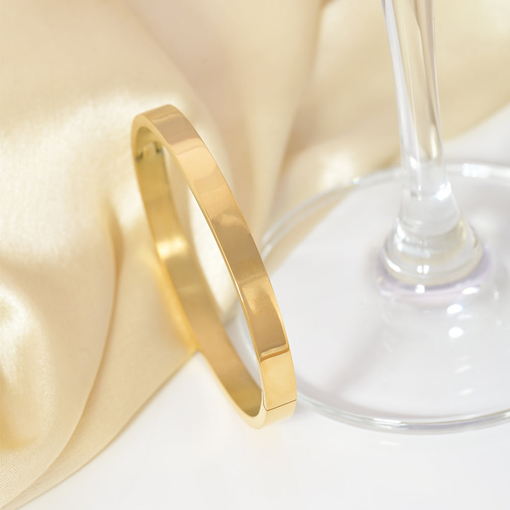 Plain Stackable Bangle Bracelet | 6MM - view 7