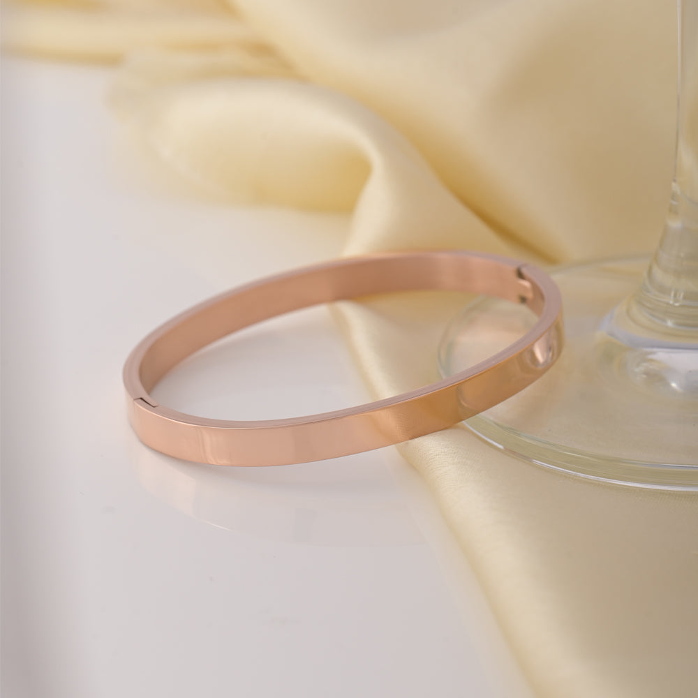 Plain Stackable Bangle Bracelet | 6MM - view 9