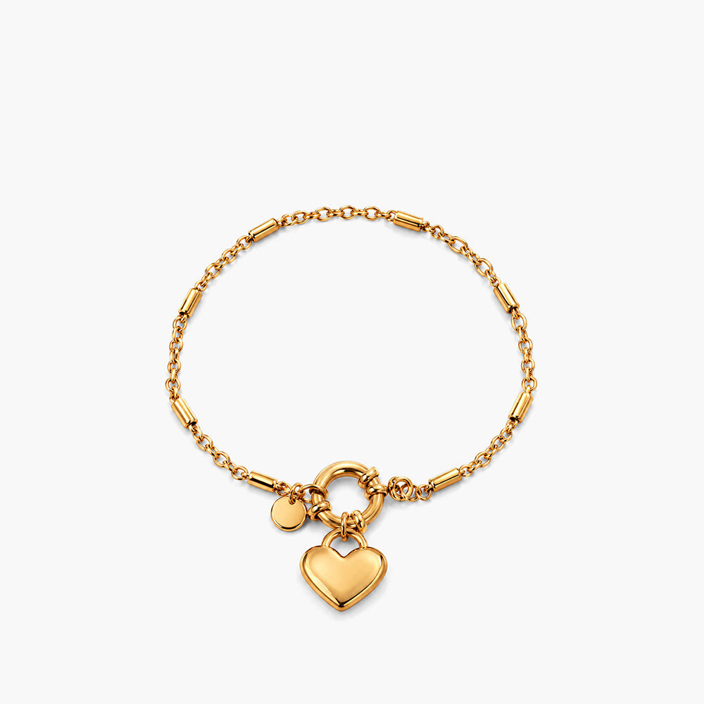 Luminous Contemporary Heart Bracelet