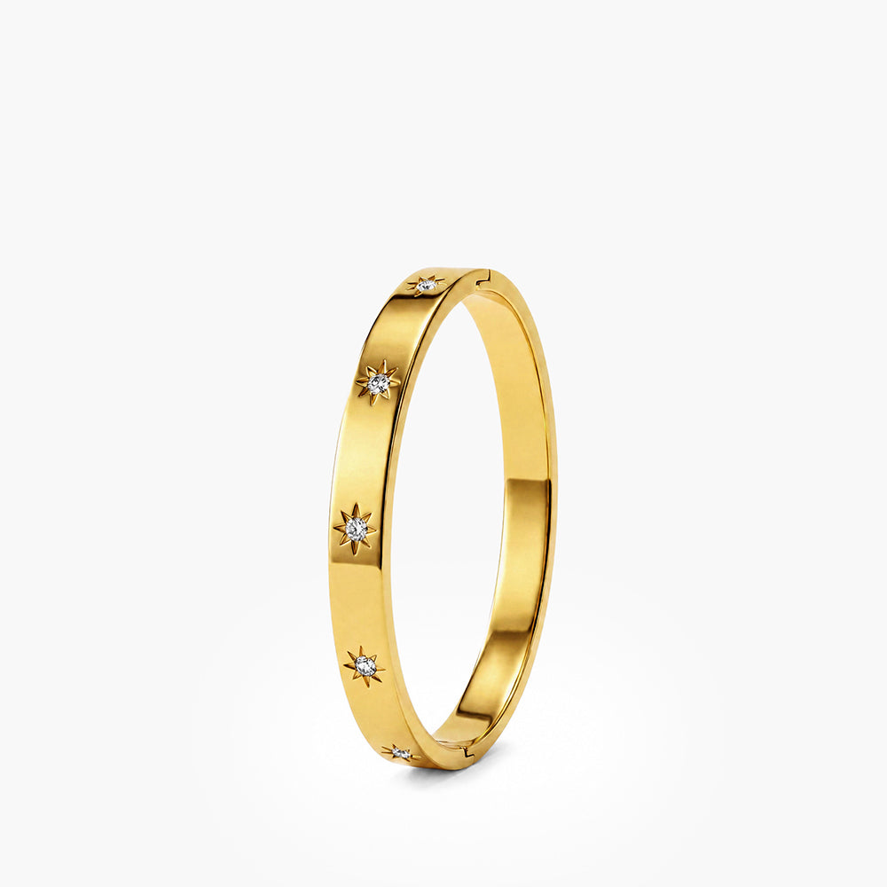 Floral Diamonds Bangle Bracelet