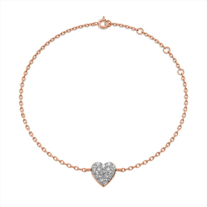 Tender Heart 9KT Gold Lab Grown Diamond Bracelet  -  7