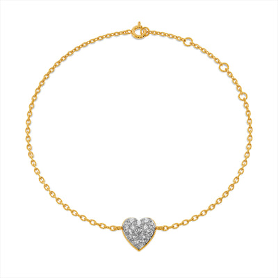 Tender Heart 9KT Gold Lab Grown Diamond Bracelet