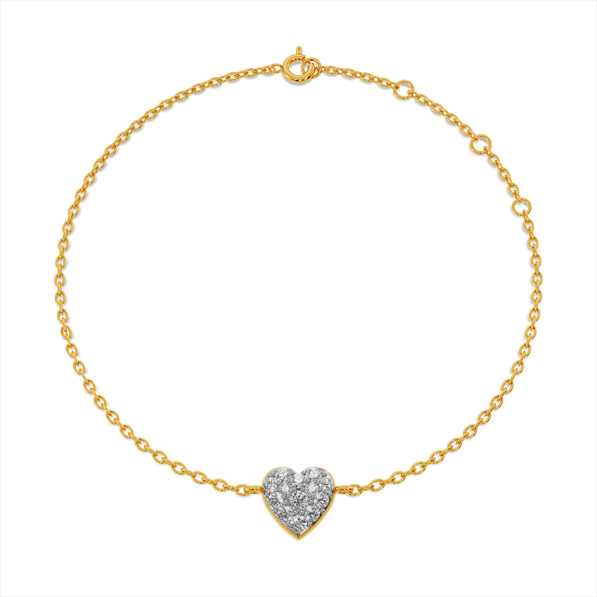 Tender Heart 9KT Gold Laboratory Grown Diamond Bracelet
