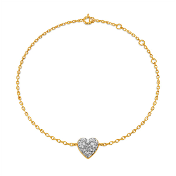Tender Heart 9KT Gold Lab Grown Diamond Bracelet  -  5