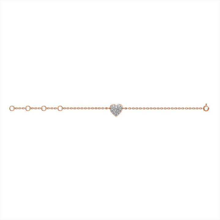 Tender Heart 9KT Gold Lab Grown Diamond Bracelet  -  4
