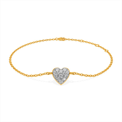 Tender Heart 9KT Gold Lab Grown Diamond Bracelet