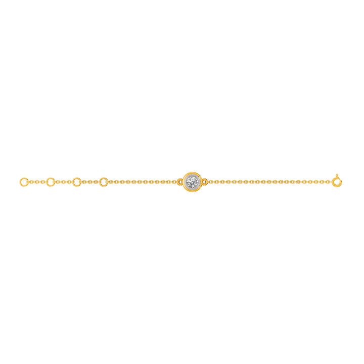 Solo 9KT Gold Lab Grown Diamond Bracelet - 6 