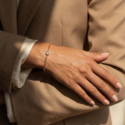 Orbit 9KT Gold Lab Grown Diamond Bracelet