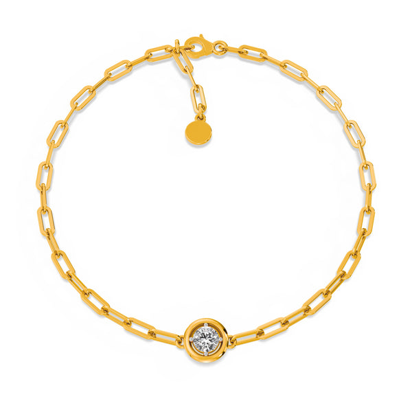 Orbit 9KT Gold Lab Grown Diamond Bracelet