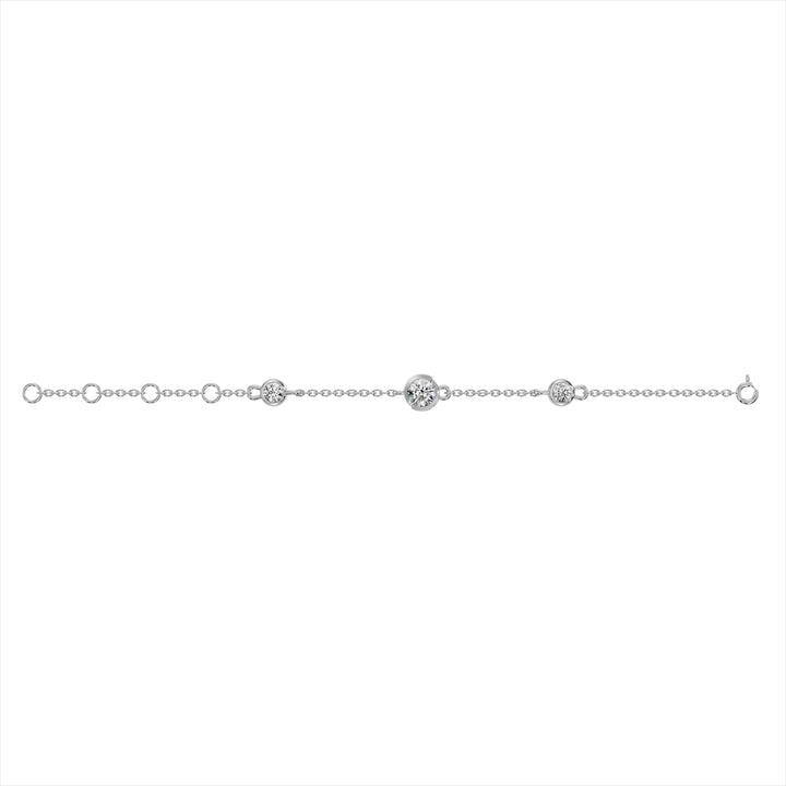 Radiant Trio 9KT Gold Lab Grown Diamond Bracelet - 3