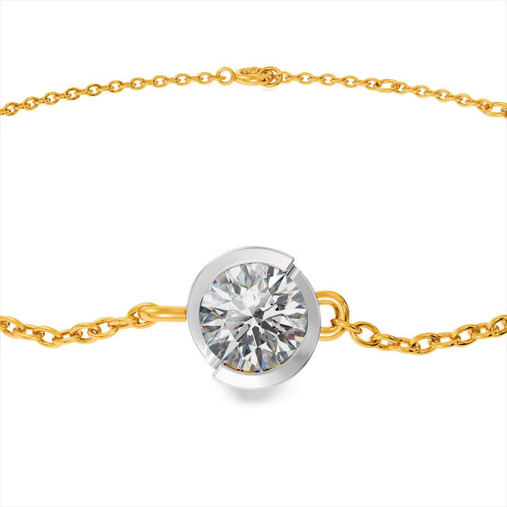 Radiant Trio 9KT Gold Lab Grown Diamond Bracelet - 8 