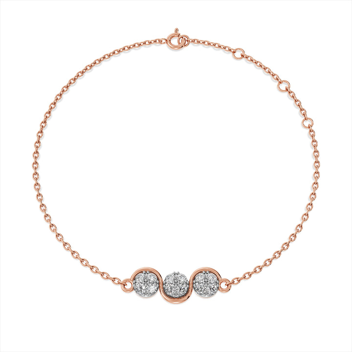 Luna Trio 9KT Gold Lab Grown Diamond Bracelet - 3 