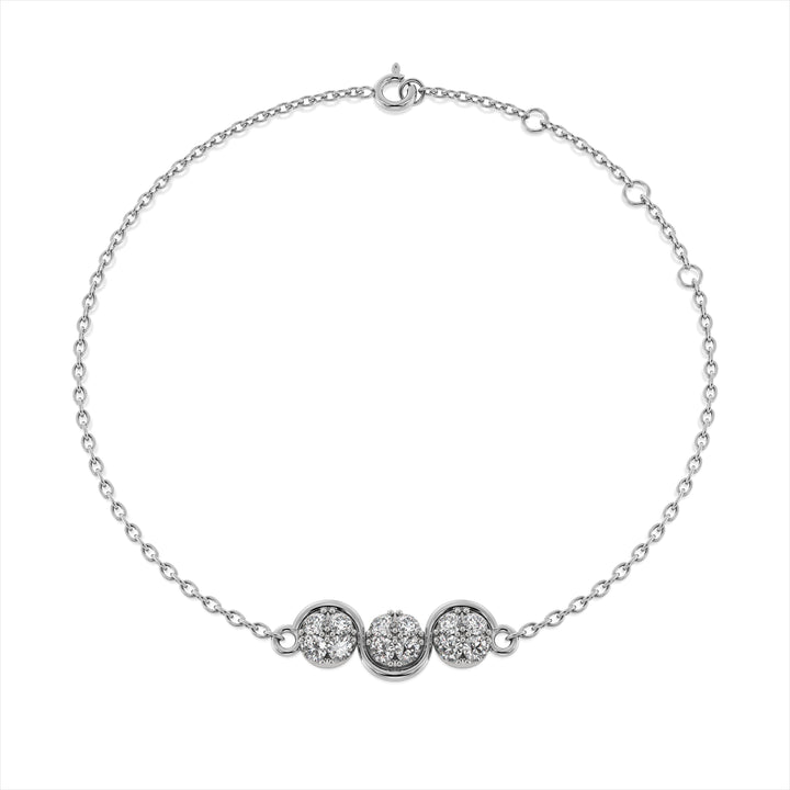 Luna Trio 9KT Gold Lab Grown Diamond Bracelet - 2 