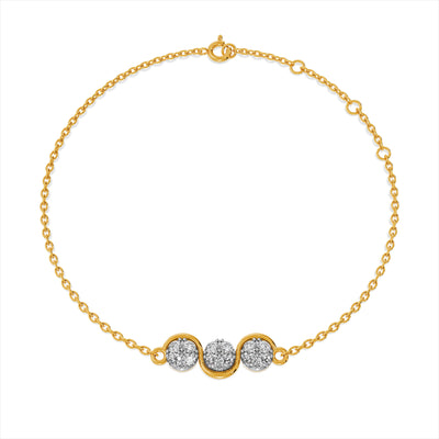 Luna Trio 9KT Gold Lab Grown Diamond Bracelet