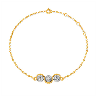 Luna Trio 9KT Gold Lab Grown Diamond Bracelet