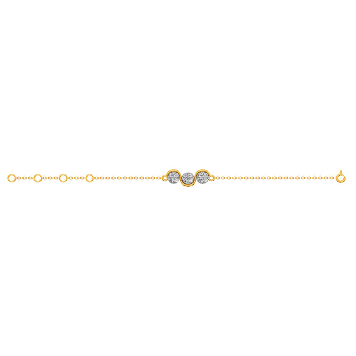 Luna Trio 9KT Gold Lab Grown Diamond Bracelet - 5