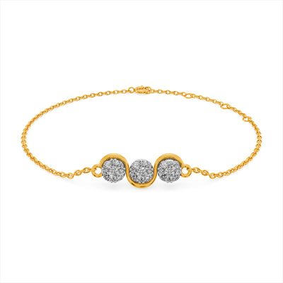 Luna Trio 9KT Gold Lab Grown Diamond Bracelet