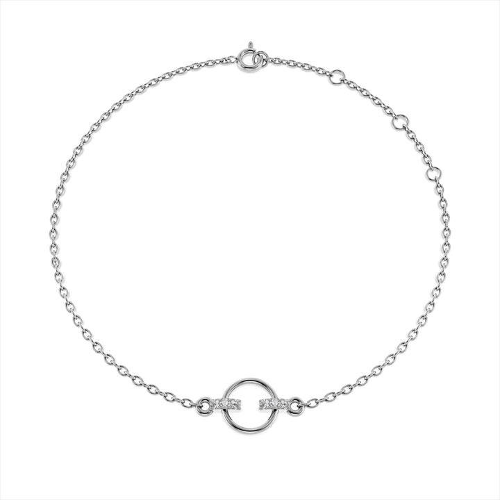 Halo Harmony 9KT Gold Lab Grown Diamond Bracelet - 8 