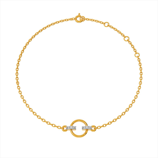 Halo Harmony 9KT Gold Lab Grown Diamond Bracelet - 1