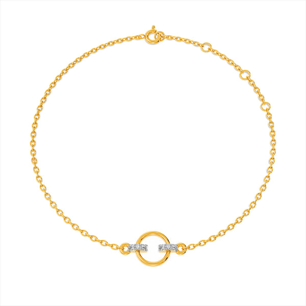 Halo Harmony 9KT Gold Lab Grown Diamond Bracelet - 7 