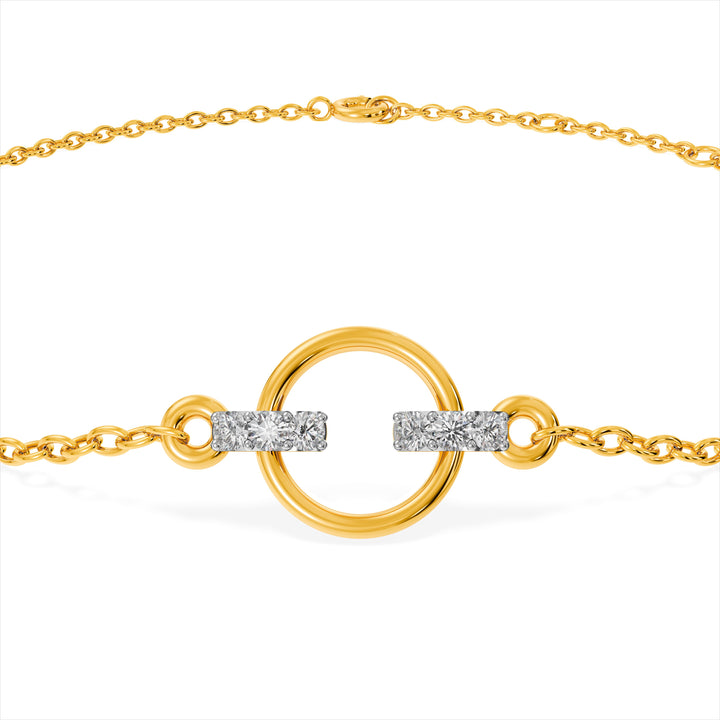 Halo Harmony 9KT Gold Lab Grown Diamond Bracelet - 2 