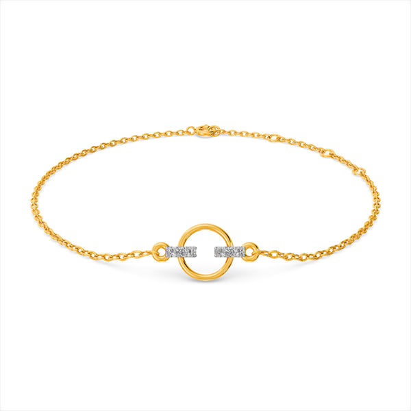 Halo Harmony 9KT Gold Lab Grown Diamond Bracelet