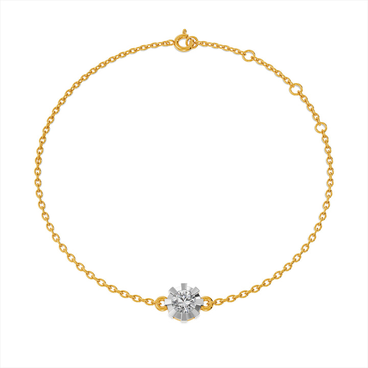 Serein Chain 9KT Gold Lab Grown Diamond Bracelet - 8