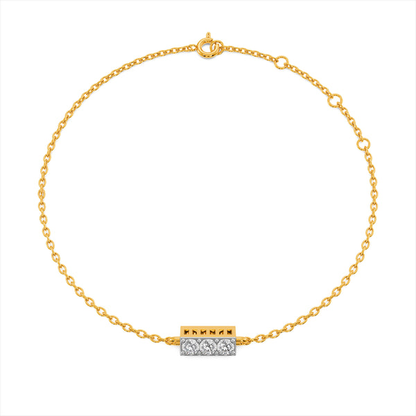 Ivory Ray 9KT Gold Lab Grown Diamond Bracelet - 8 