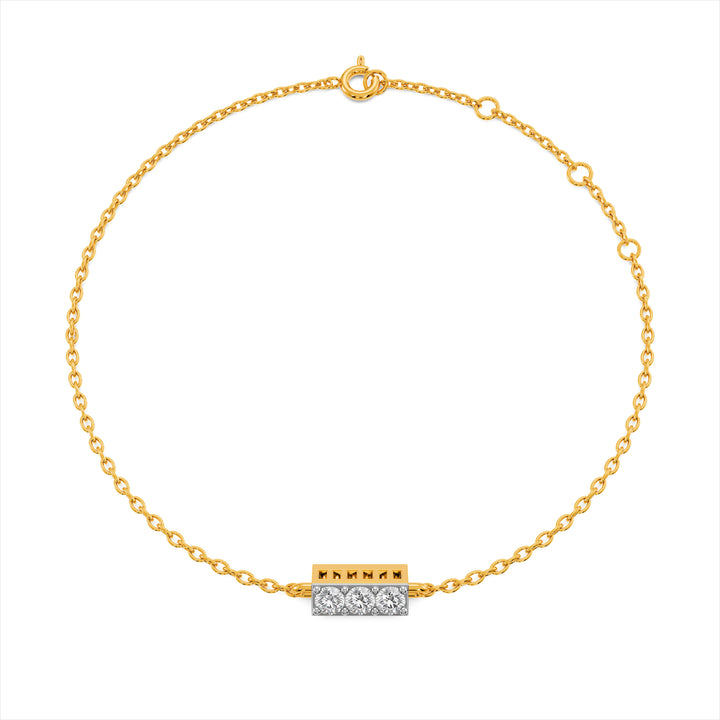 Ivory Ray 9KT Gold Lab Grown Diamond Bracelet - 8 