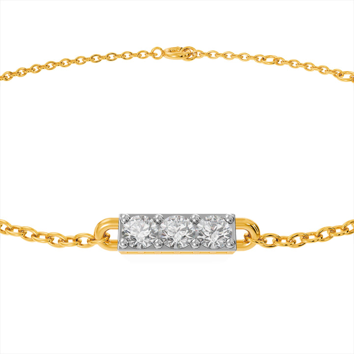 Ivory Ray 9KT Gold Lab Grown Diamond Bracelet - 3 
