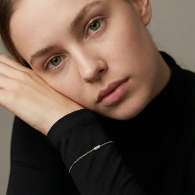 Ivory Ray 9KT Gold Lab Grown Diamond Bracelet