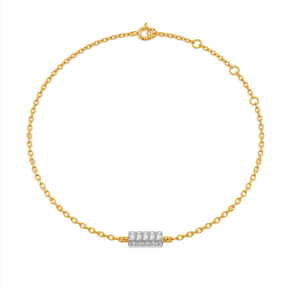 Strobe 9KT Gold Lab Grown Diamond Bracelet  - 8
