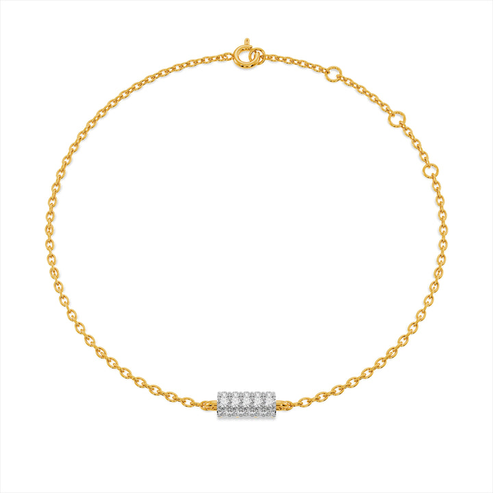 Strobe 9KT Gold Lab Grown Diamond Bracelet  - 8