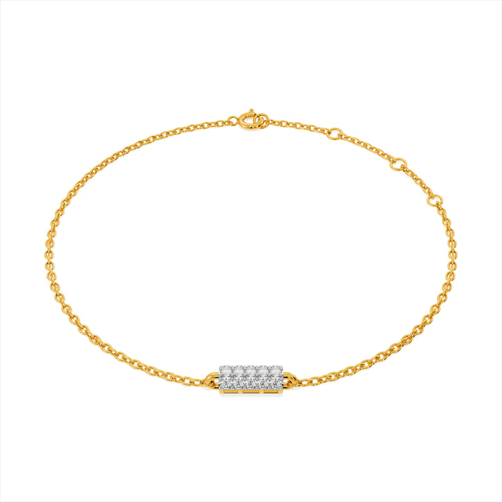 Strobe 9KT Gold Lab Grown Diamond Bracelet  - 5