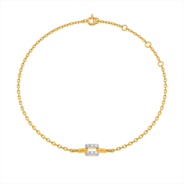 Axis Glow 9KT Gold Lab Grown Diamond Bracelet - 8 